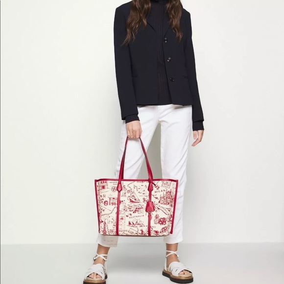 New Tory Burch Perry printed canvas & leather - Picture 3 of 13
